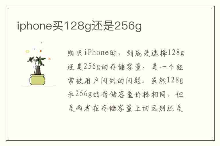 iphone买128g还是256g(128g实用还是256g实用)